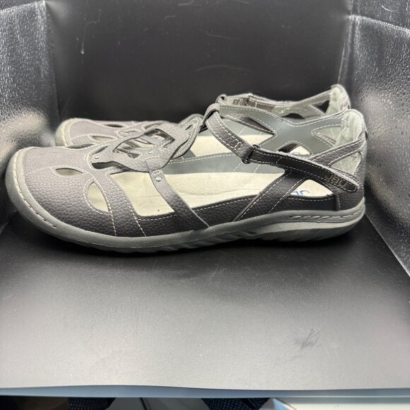 Jbu By Jambu Womens Sydney Memory Foam Gray T-Strap Sandals Size 10M - Picture 4 of 7